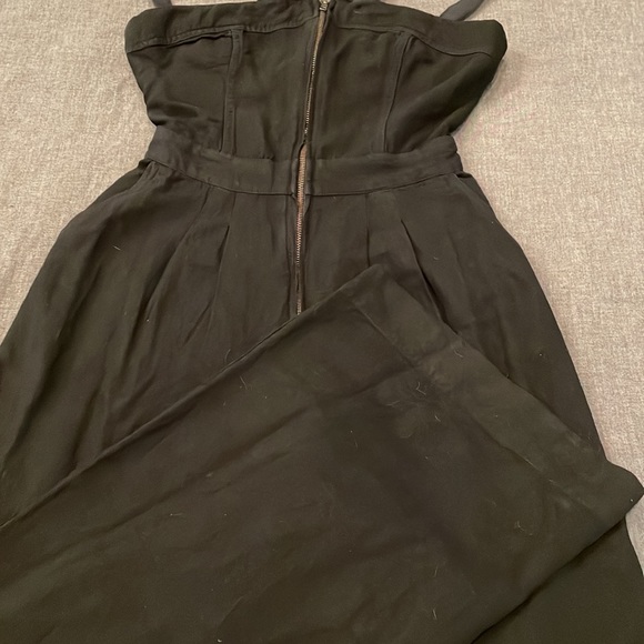 NWT FREE PEOPLE Call on Me Linen Jumpsuit BLACK / SMALL - Picture 5 of 12